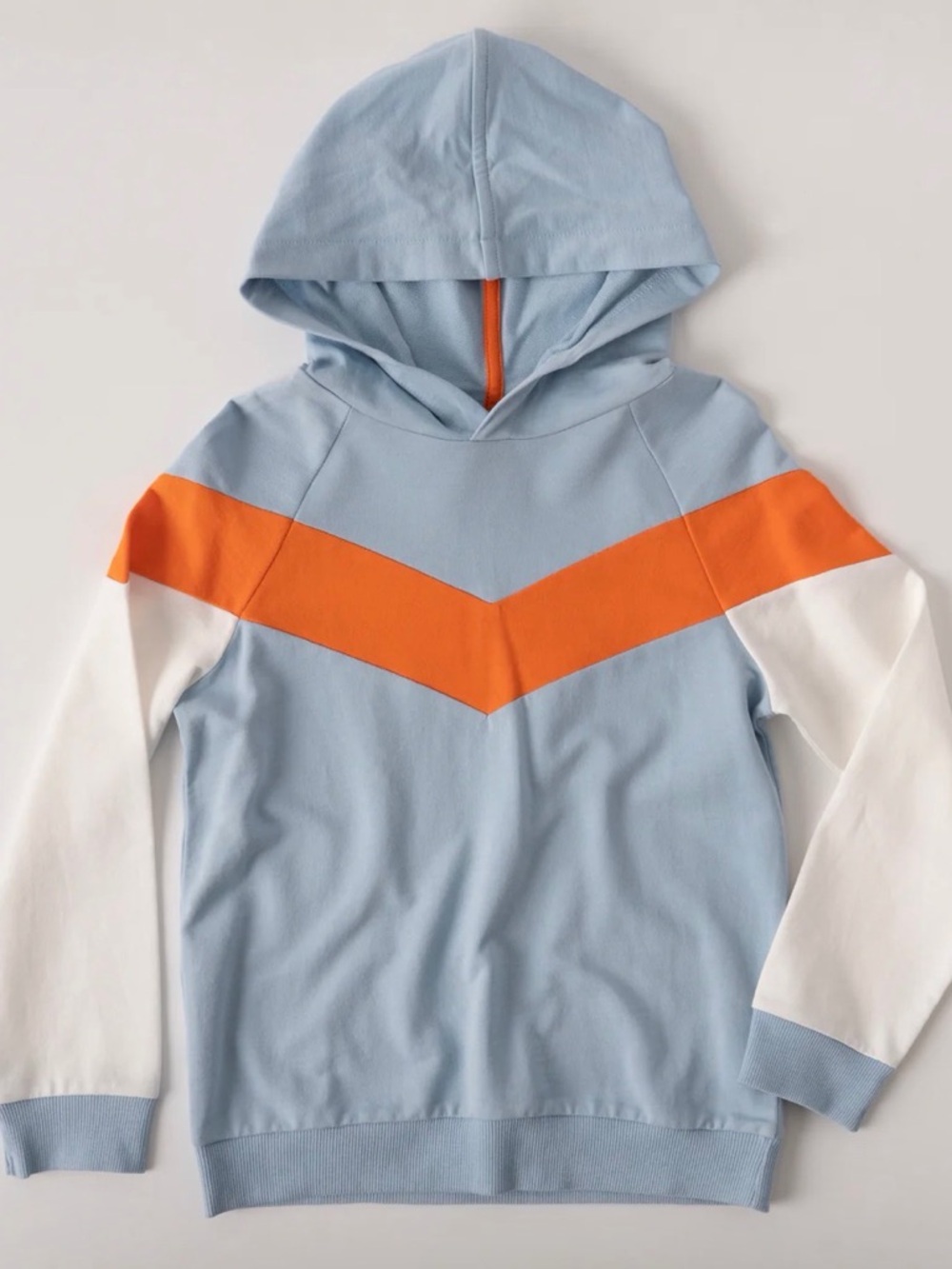 Kidpik Skater Kid Pullover Sweatshirt & Shorts Set Blue Orange & White Set